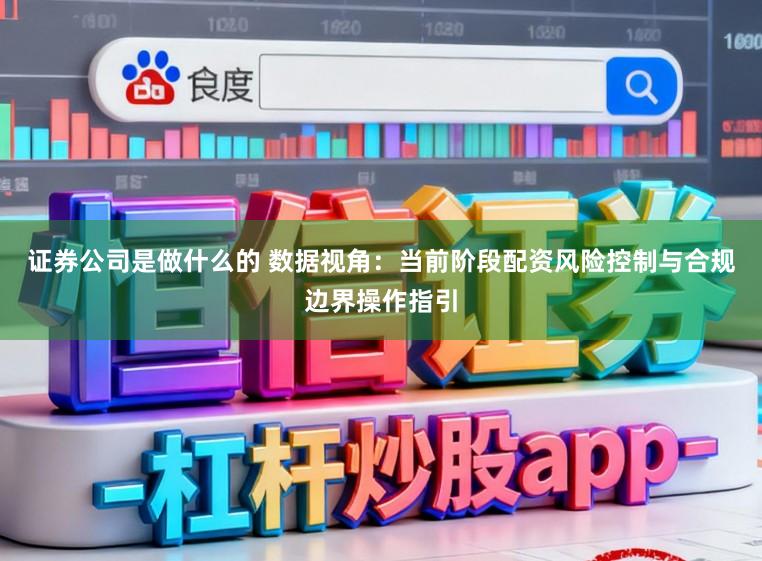 证券公司是做什么的 数据视角：当前阶段配资风险控制与合规边界操作指引